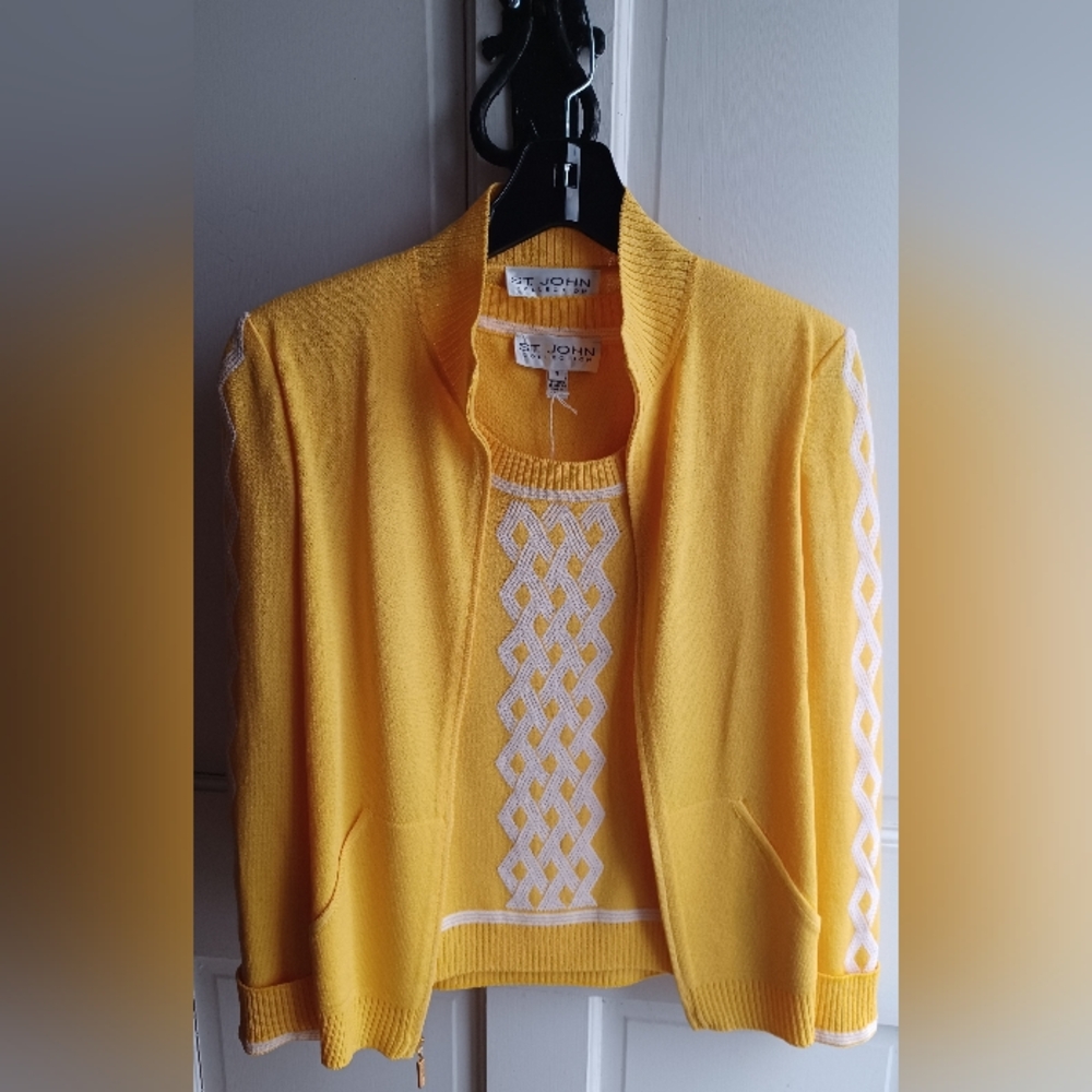 St. John Daffodil Knit Twinset